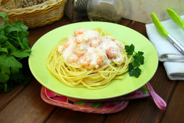 Spaghetti shrimp sauce