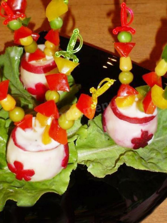 Cold appetizers for the canapé buffet