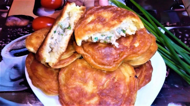 Pancakes with meat filling Lazy belyashi