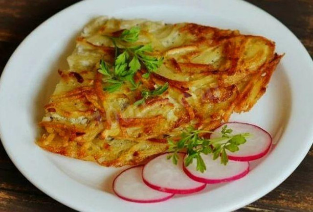 Crispy potato omelet