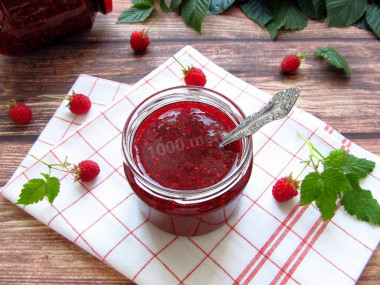 Raspberries with sugar without cooking for the winter