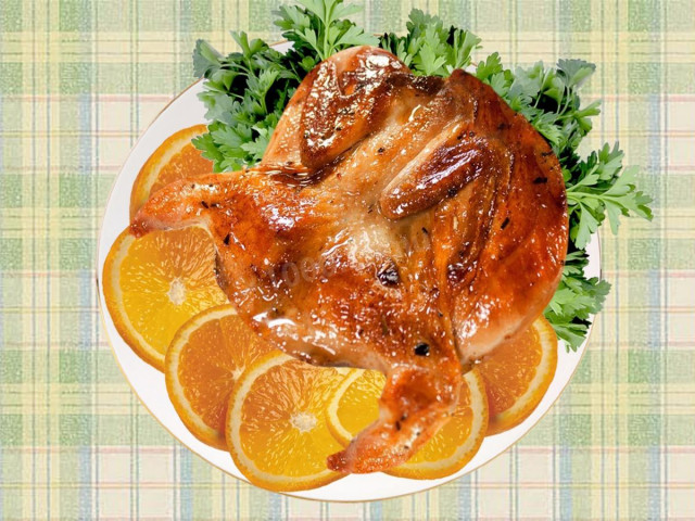 Partridge baked with oranges