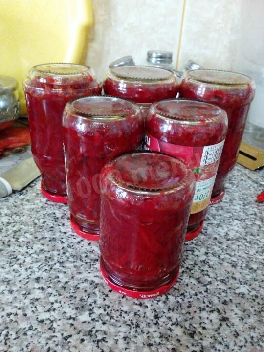 Delicious borscht dressing for winter