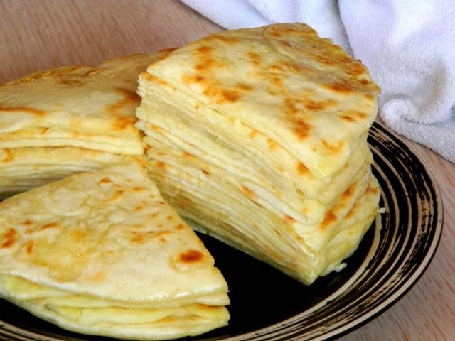 Hychines with cottage cheese