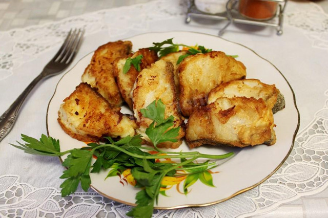 Fish fillet of nototenia in batter