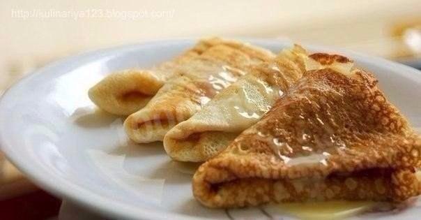 Custard pancakes with milk are simple