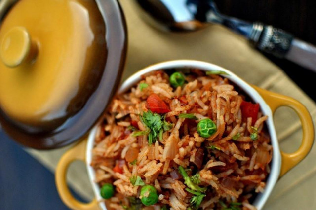 Basmati with vegetables and spices