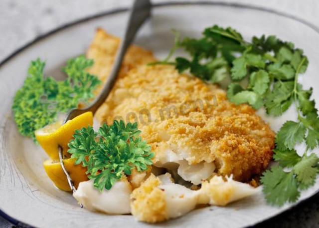 Breaded swordfish