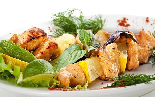 Salmon kebab