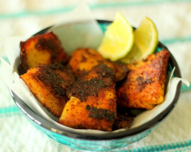 Fish in Indian marinade