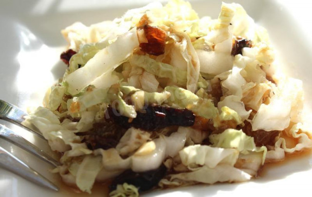 Peking cabbage salad with soy sauce