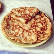 Pancakes with milk are classic delicious