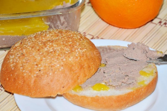 Liver pate with orange jelly
