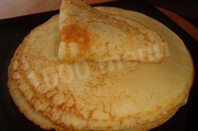 Pancakes with condensed milk