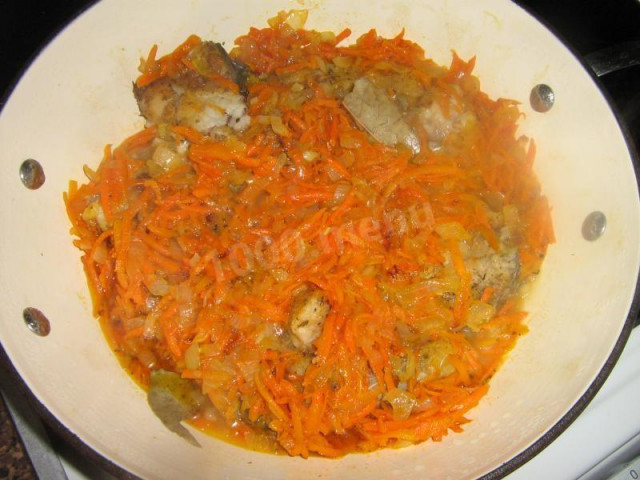 Stewed carp with vegetables