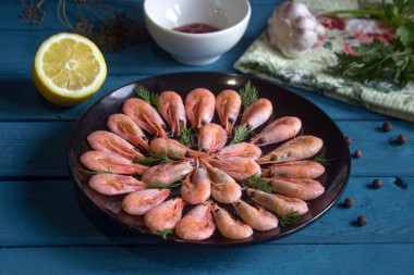 How to cook boiled frozen shrimp