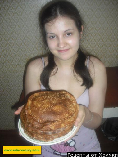 Classic granny pancakes Russian traditional