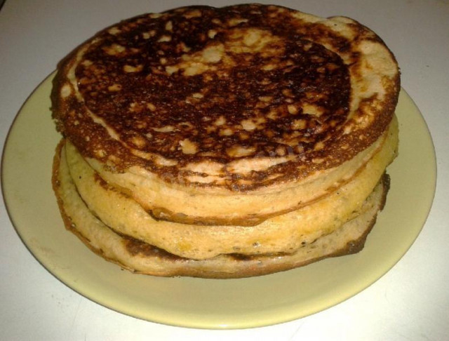 Ordinary pancakes on sourdough