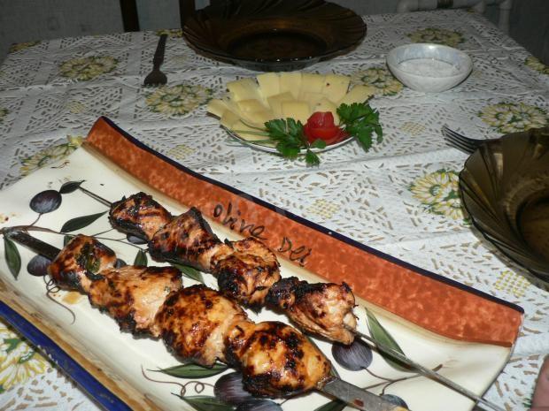 Delicious grilled chicken kebab is soft and juicy