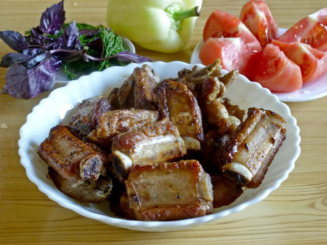 Pork ribs under fried with mayonnaise