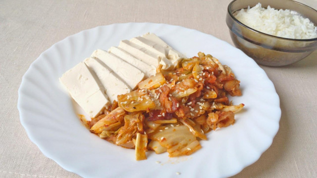 Tofu Kimchi - fried pork with kimchi in Korean