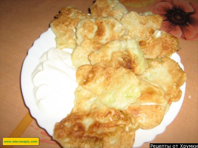 White cabbage in batter with herbs