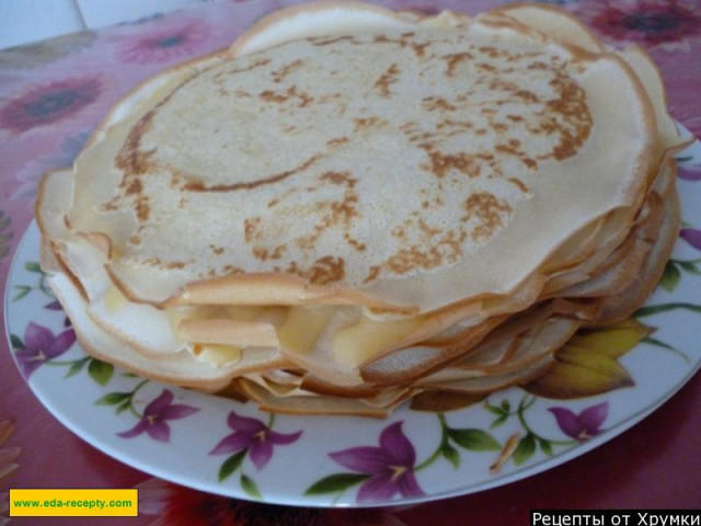 Creamed pancakes with milk