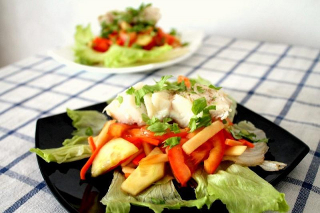 Fish salad from cod