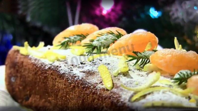 Christmas cupcake with tangerines