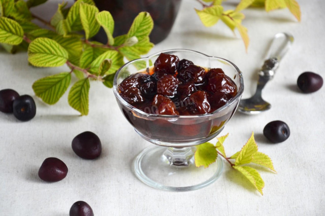 Cherry jam with a stone for winter. 2 ways