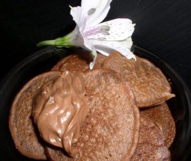 Chocolate and coffee pancakes