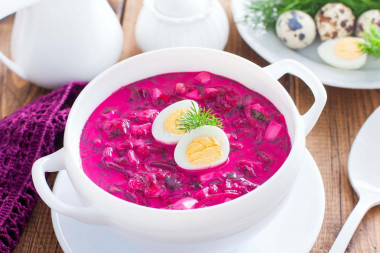 Beetroot on kefir classic cold soup