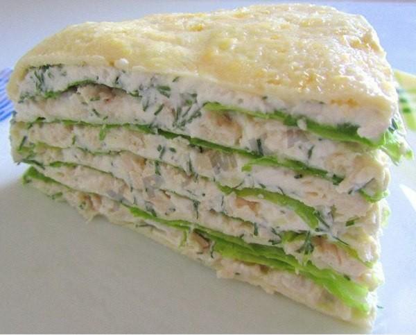 Protein cake with chicken breast