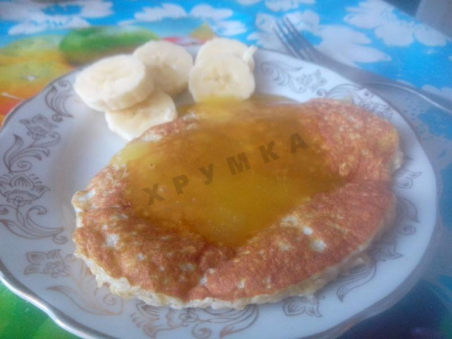 Oatmeal and cottage cheese pancakes