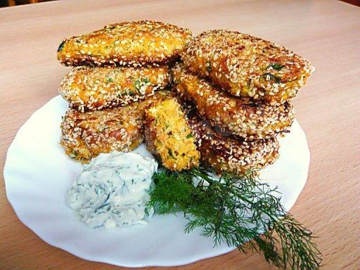 Vegetable cutlets from zucchini without meat