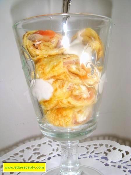 Pancakes in glass