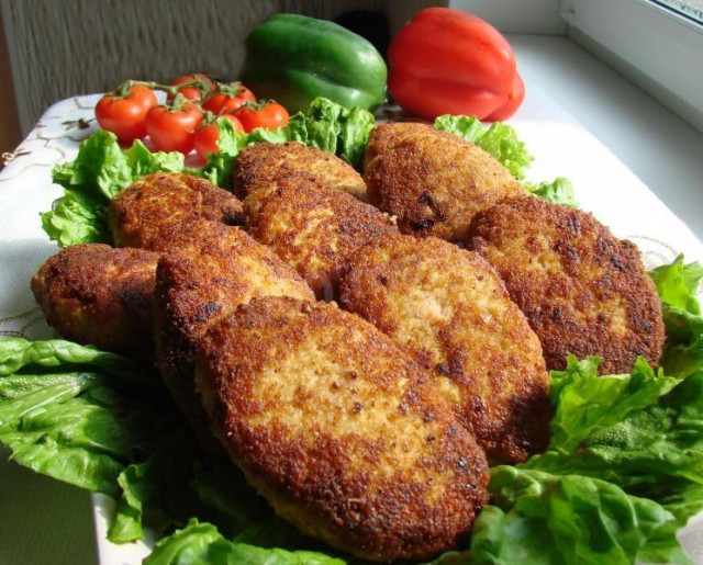 Chicken cutlets with mushrooms
