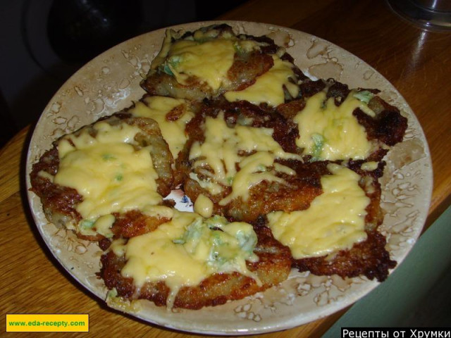 Potato pancakes with cheese