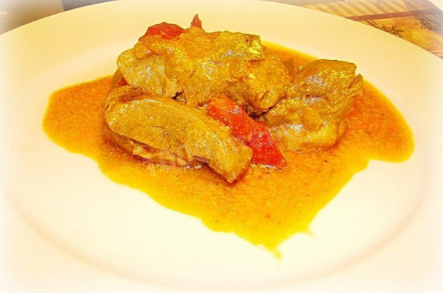Turkey goulash with adjika