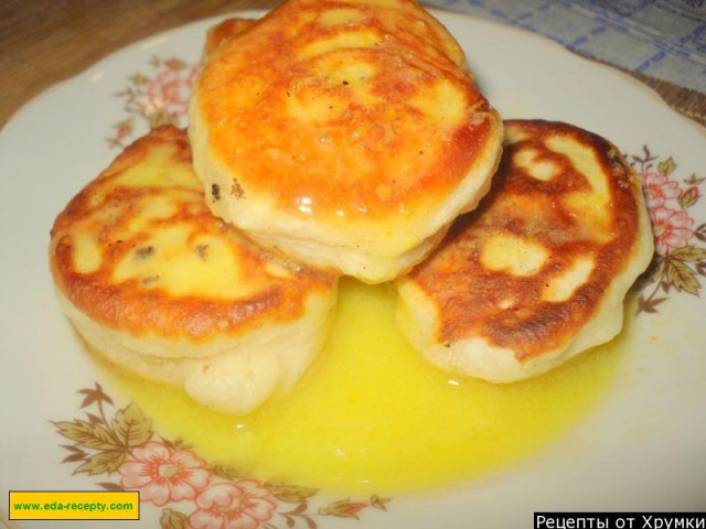 Scottish pancakes with milk