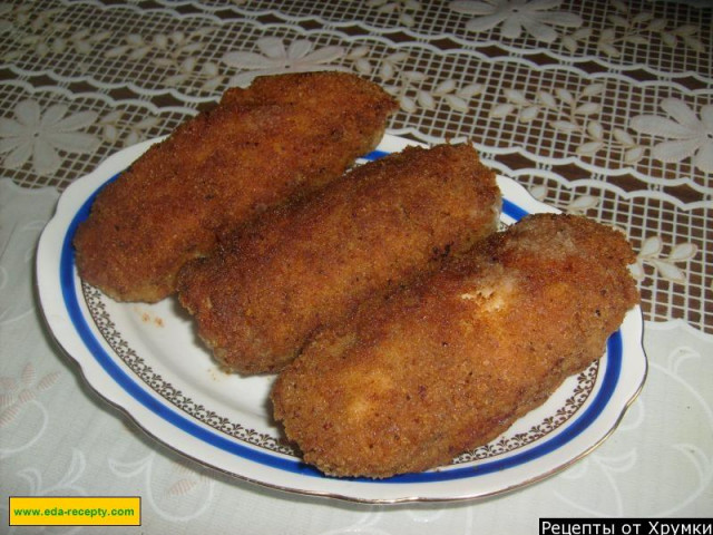 Kiev chicken cutlets with lemon zest