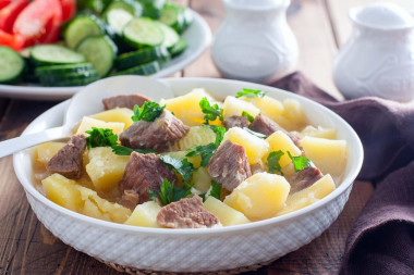 Beef with potatoes stewed