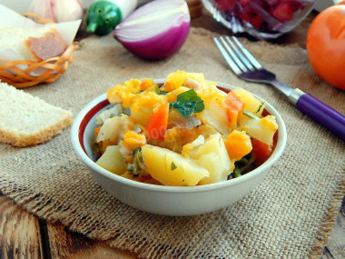 Stewed vegetables in the oven