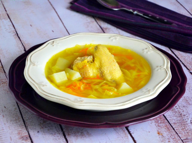Cabbage soup with chicken classic