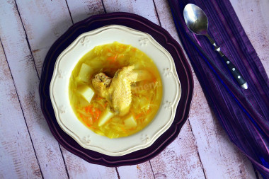 Cabbage soup with chicken classic