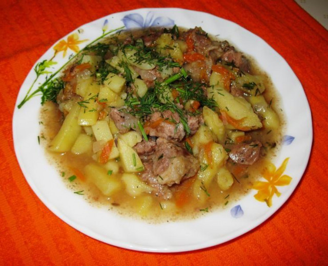 Stewed lamb with Irish potatoes
