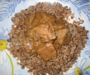 Gravy for buckwheat with meat