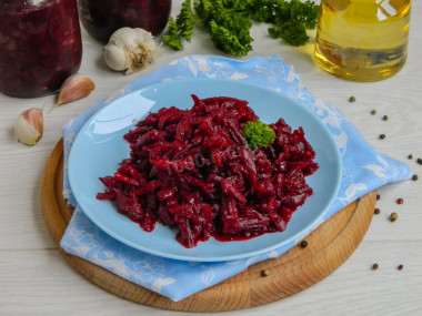 Beetroot salad for winter in cans