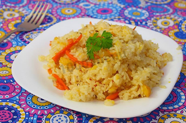 Pilaf with pumpkin