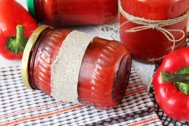 Pepper stuffed with carrots for winter